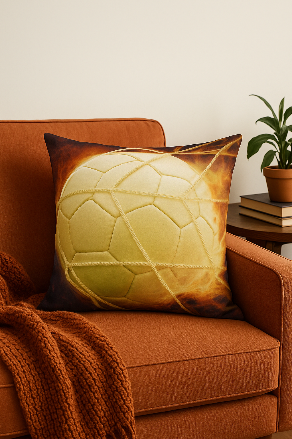 housse de coussin football pour passionnés de sport