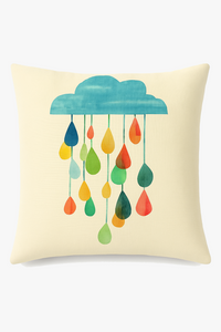 housse de coussin géométrique fleurs sauvages couleurs vives
