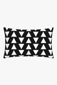 housse de coussin géométrique noir et blanc pour canapé