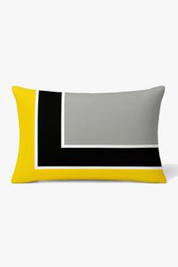 housse de coussin géométrique nordique jaune et rouge 30 x 50 cm