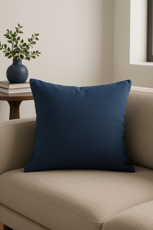 housse de coussin géométrique bleue moderne pour canapé