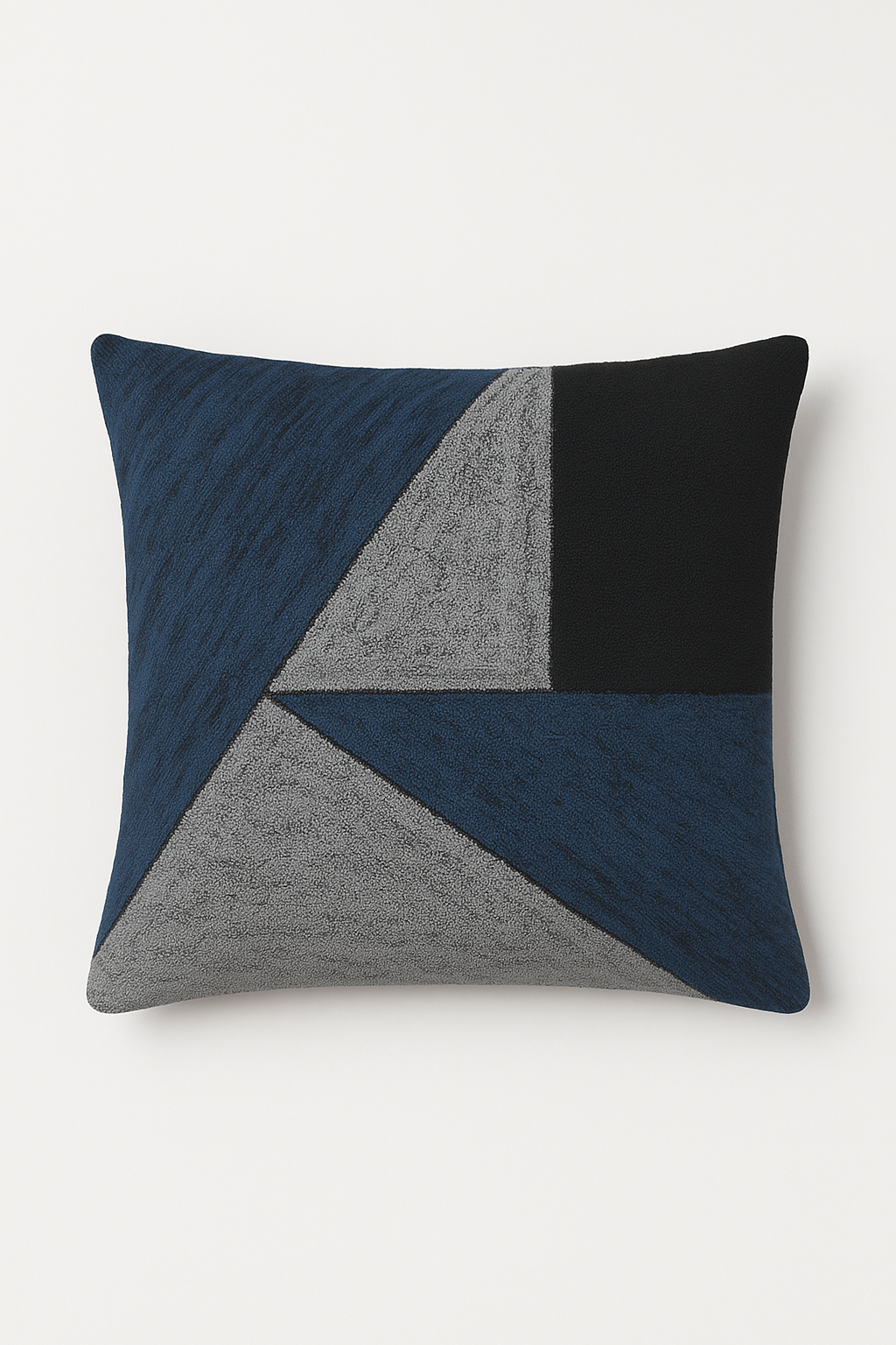 housse de coussin géométrique bleue pour décoration intérieure et auto