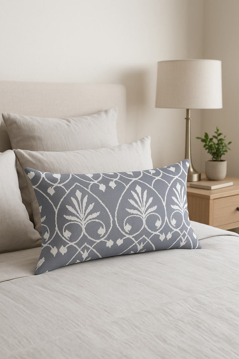 housse de coussin géométrique grise décorative pour chambre ou salon