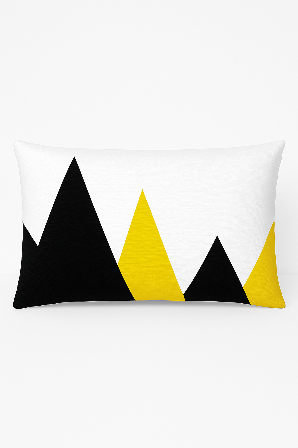 housse de coussin géométrique jaune pour décoration intérieure