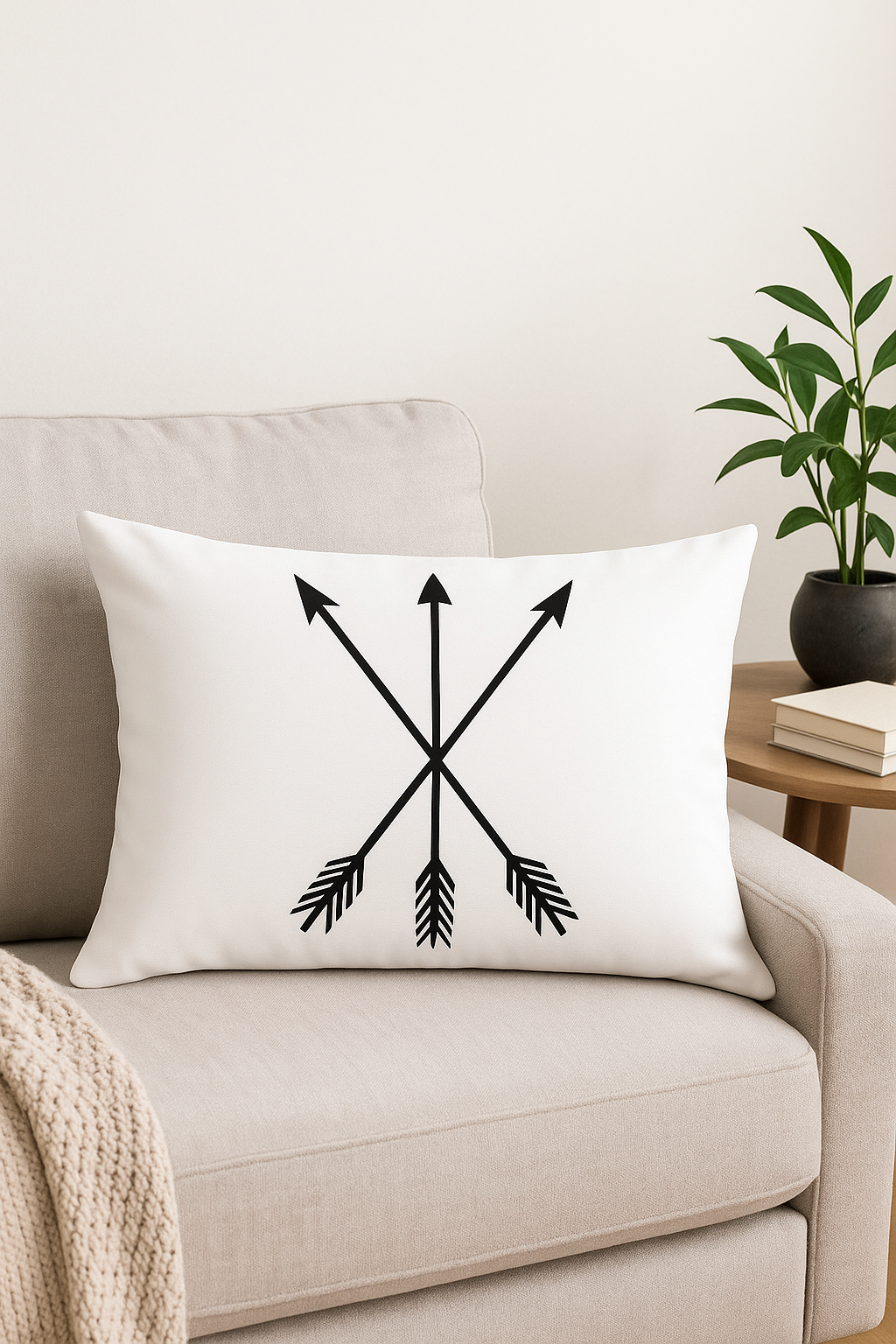 housse de coussin géométrique marbré noir et blanc 30 x 50 cm