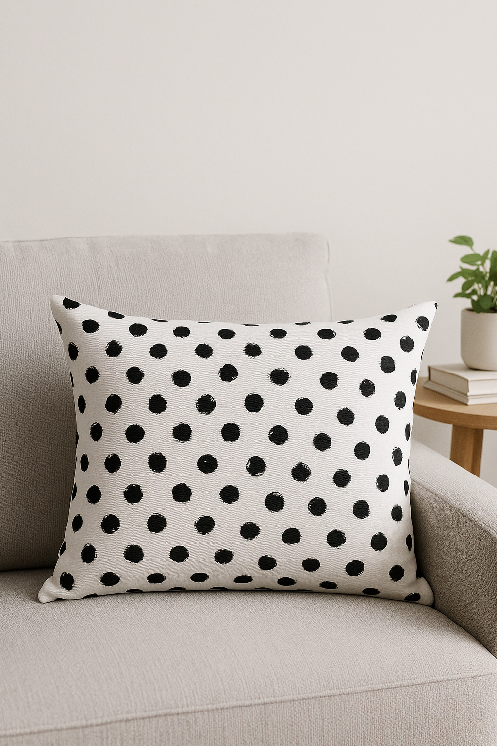 housse de coussin géométrique noir et blanc 30 x 50 cm