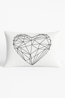 housse de coussin géométrique noir et blanc 30 x 50 cm