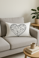 housse de coussin géométrique noir et blanc 30 x 50 cm