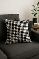 housse de coussin géométrique noir et blanc moderne