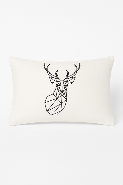 housse de coussin géométrique noir et blanc simple et élégant