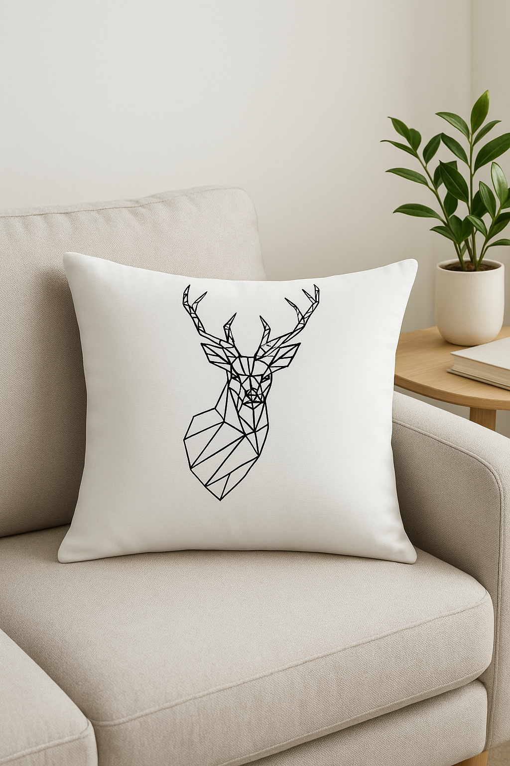 housse de coussin géométrique noir et blanc simple et élégant - vue 3 sur 2