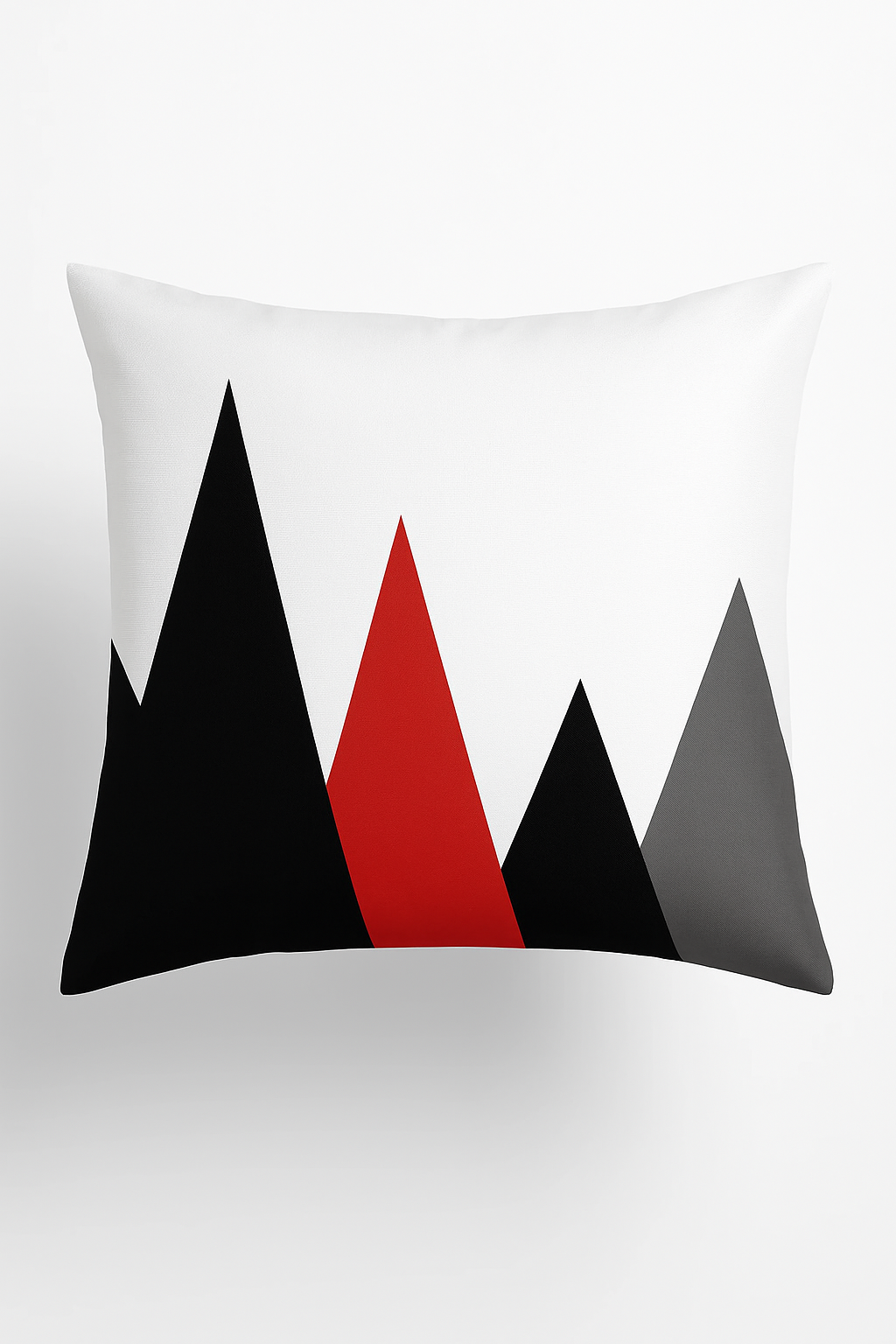 housse de coussin géométrique noire et rouge tendance