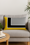 housse de coussin géométrique nordique jaune et rouge 30 x 50 cm