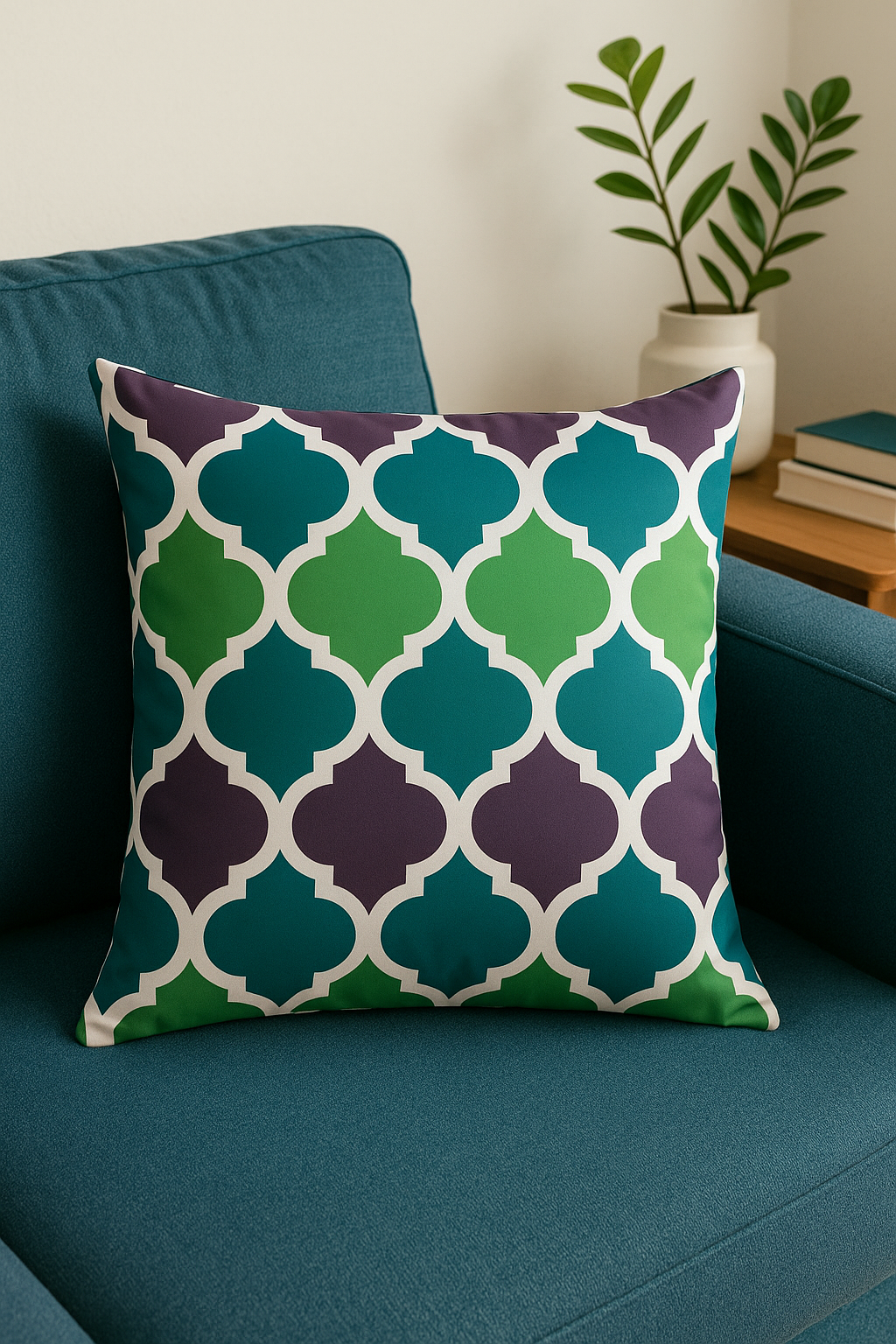 housse de coussin imperméable été imprimé coloré 50 x 70 cm - vue 3 sur 2