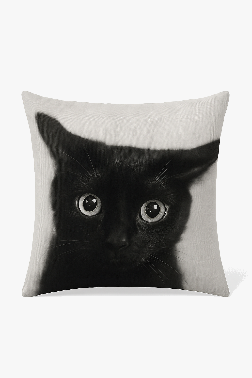 housse de coussin imprimée chat noir pour décoration intérieure