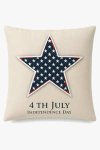 housse de coussin imprimée love usa pour la fête nationale