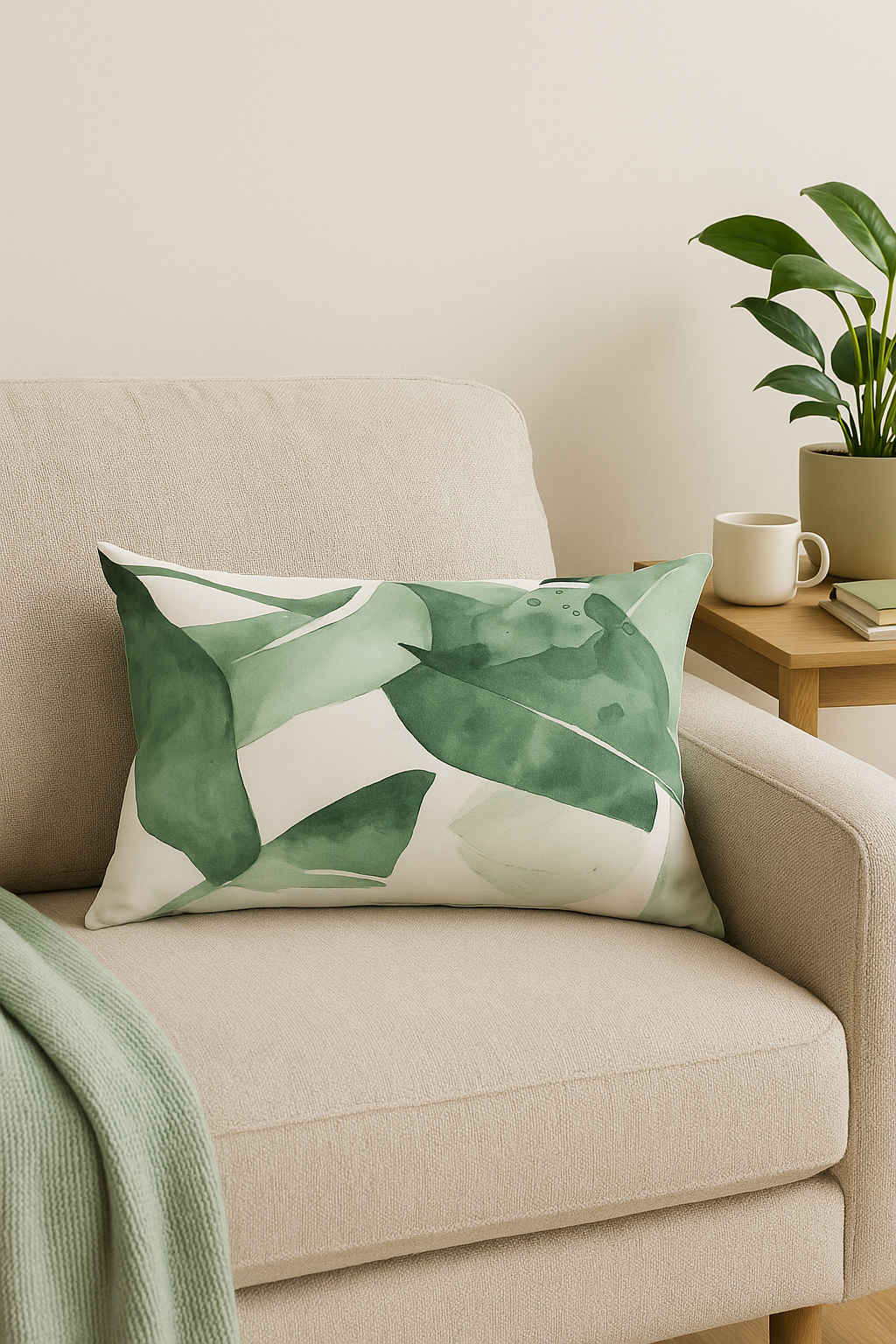 housse de coussin imprimée à fleurs tropicales 30 x 50 cm