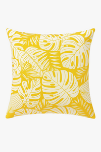housse de coussin jaune carrée pour décoration intérieure
