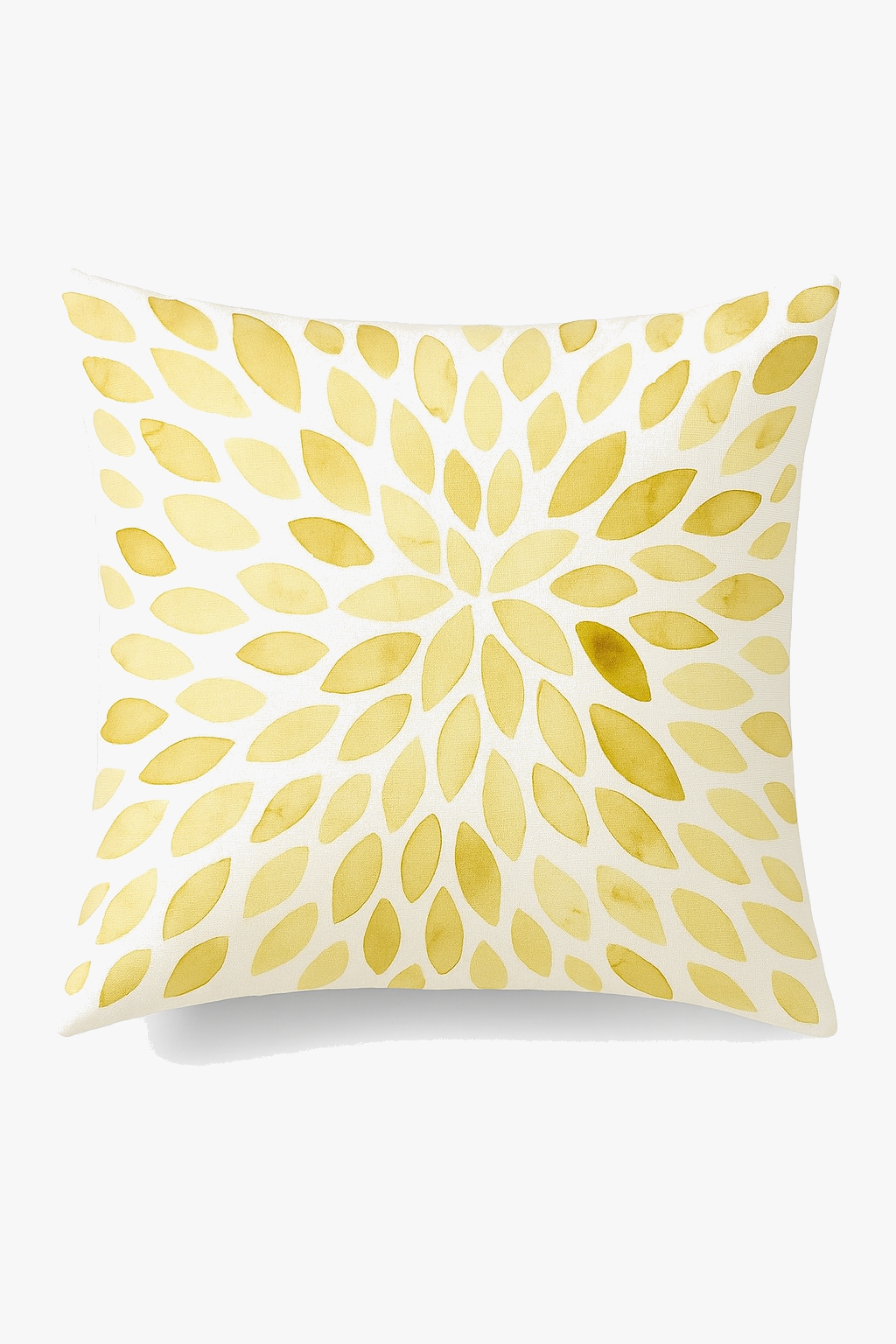 housse de coussin jaune carrée pour décoration intérieure