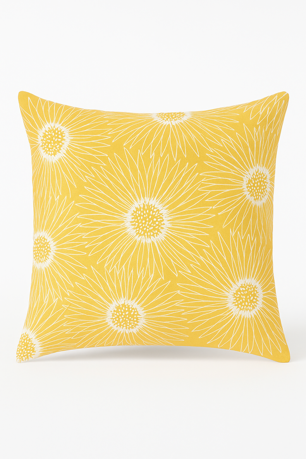housse de coussin jaune carrée pour décoration intérieure