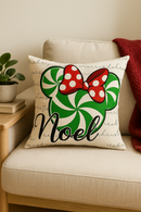 housse de coussin mickey et minnie pour noël