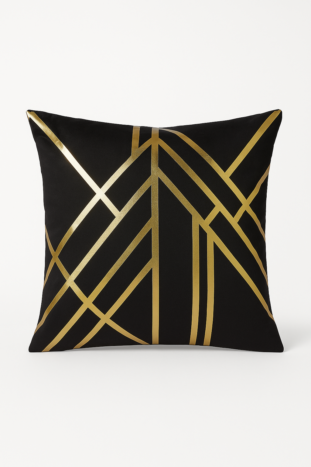 housse de coussin moderne à motif géométrique feuillage