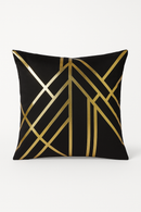 housse de coussin moderne à motif géométrique feuillage