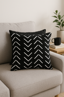 housse de coussin moderne géométrique noir et blanc