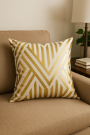 housse de coussin moderne motif géométrique feuilles vertes
