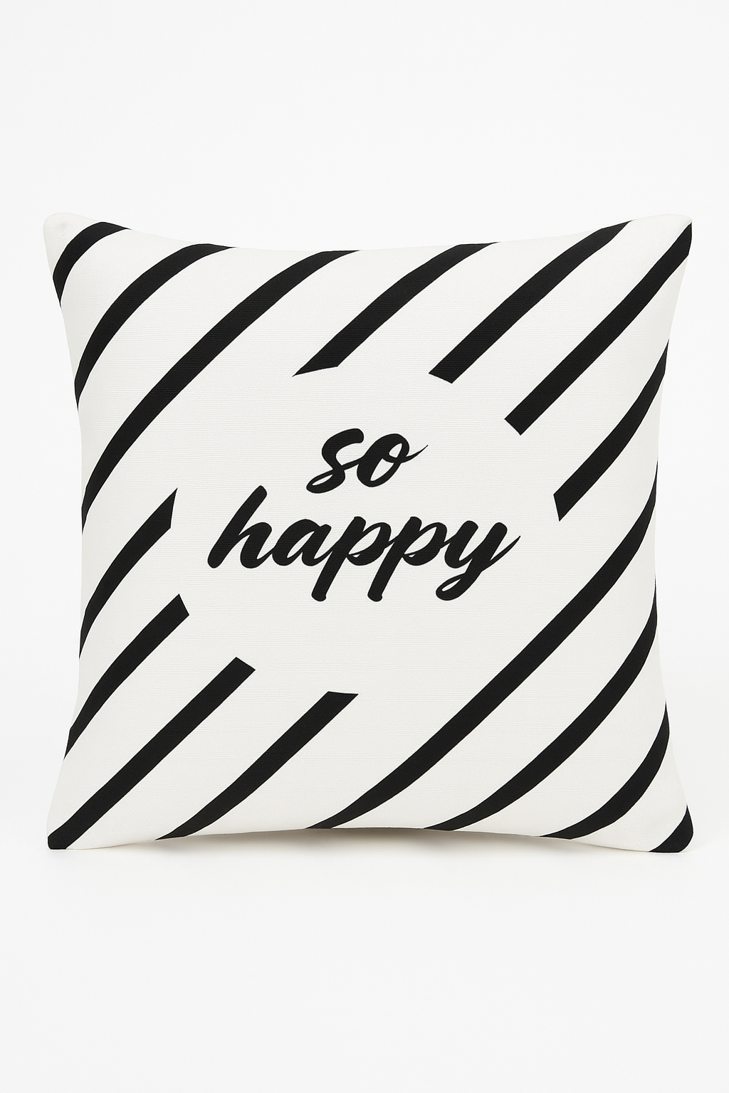 housse de coussin moderne noir et blanc motif géométrique