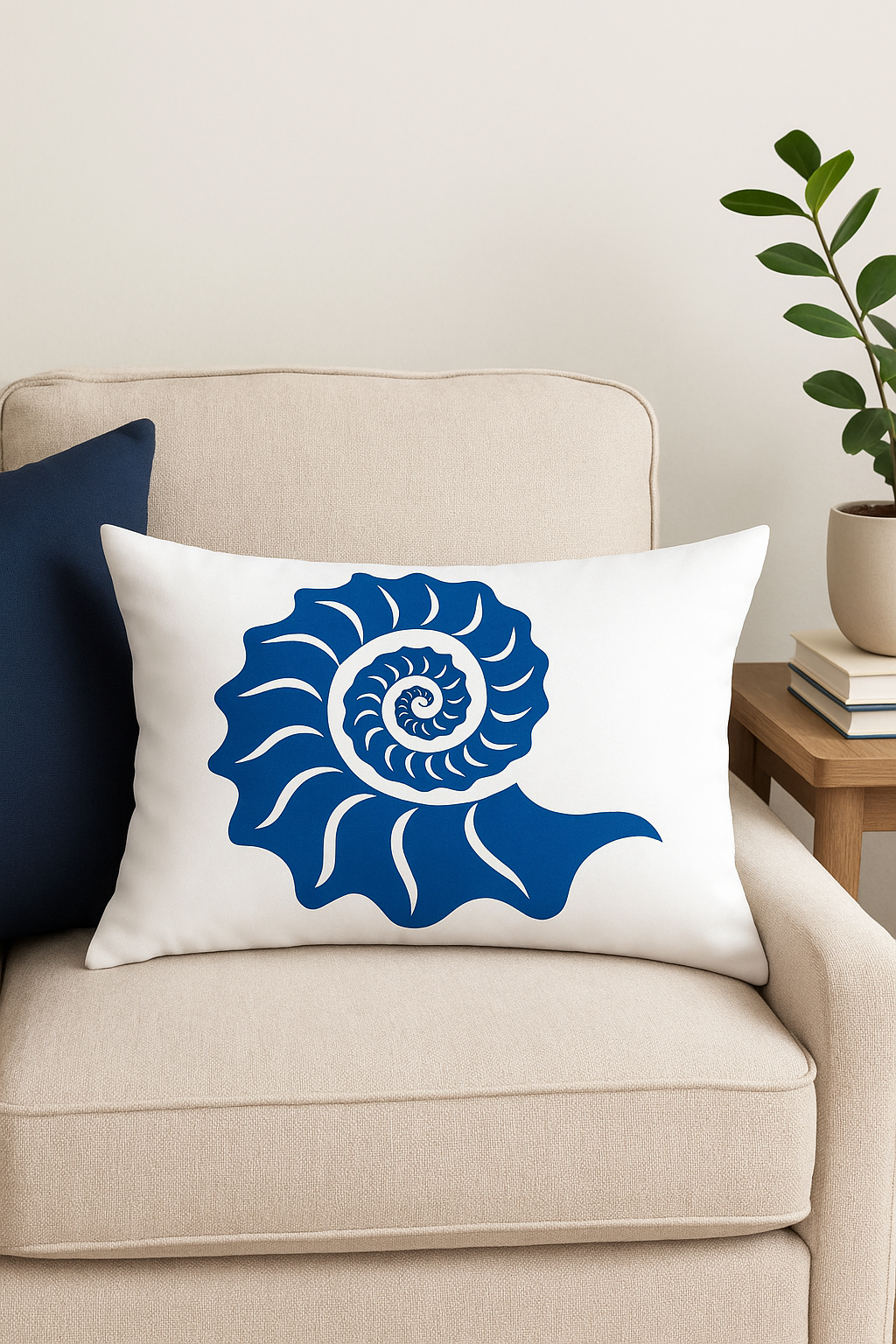 housse de coussin motif animaux marins bleus 30 x 50 cm