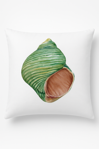housse de coussin motif coquillage style marin décoratif