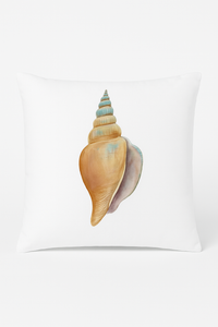 housse de coussin motif coquillage style marin décoratif
