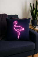 housse de coussin motif flamant rose pour décoration élégante