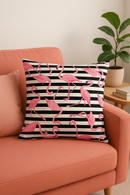 housse de coussin motif flamant rose style tropical décoratif