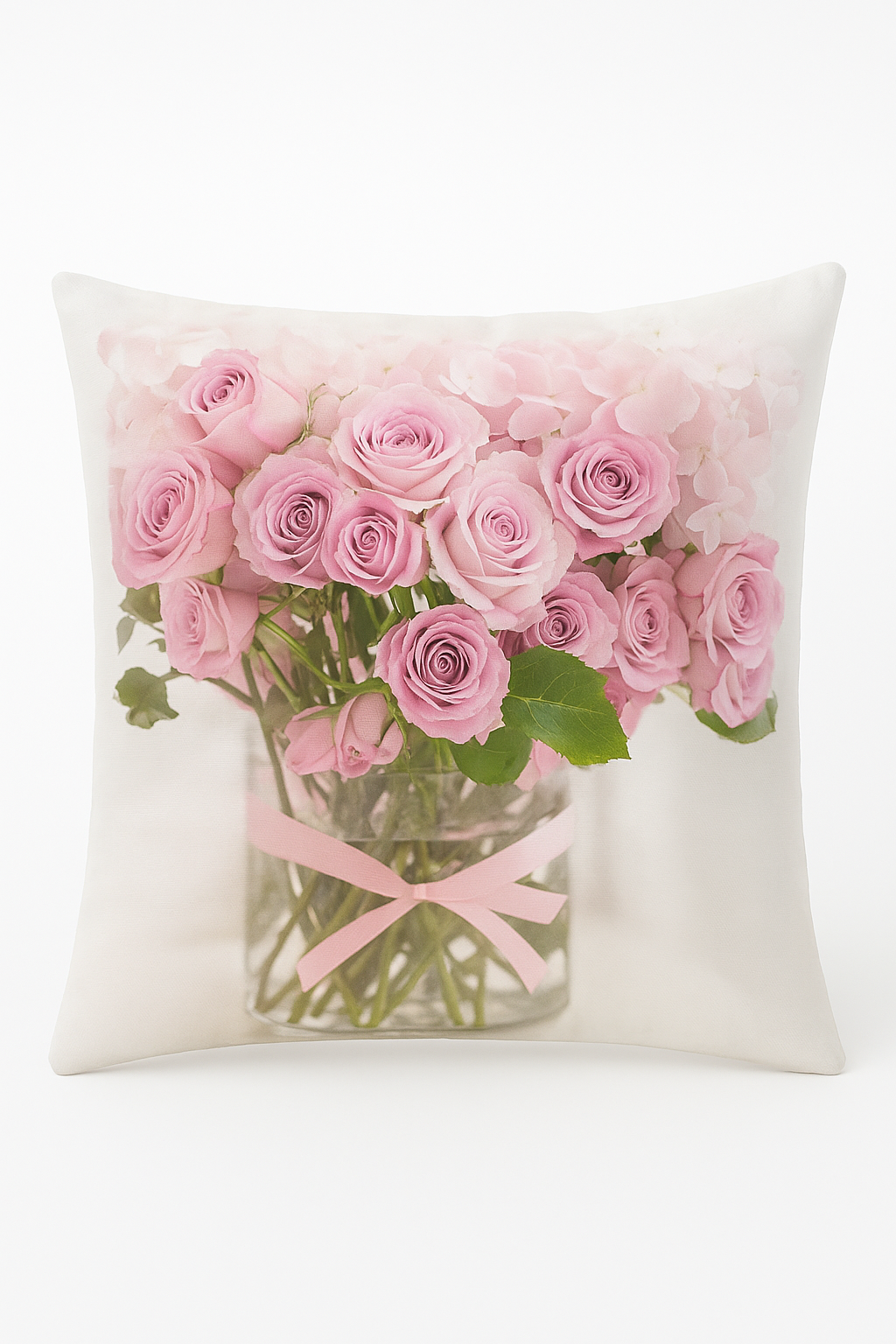 housse de coussin motif rose style nordique élégance pour votre intérieur