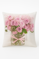 housse de coussin motif rose style nordique élégance pour votre intérieur