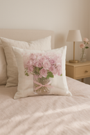 housse de coussin motif rose style nordique élégance pour votre intérieur