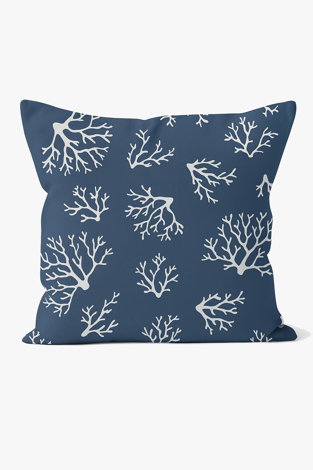housse de coussin nordique géométrique bleu marine élégante