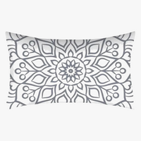 housse de coussin polyester motif mandala géométrique 30 x 50 cm