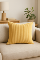 housse de coussin rayée en velours côtelé grande taille personnalisable 65x65 70x70