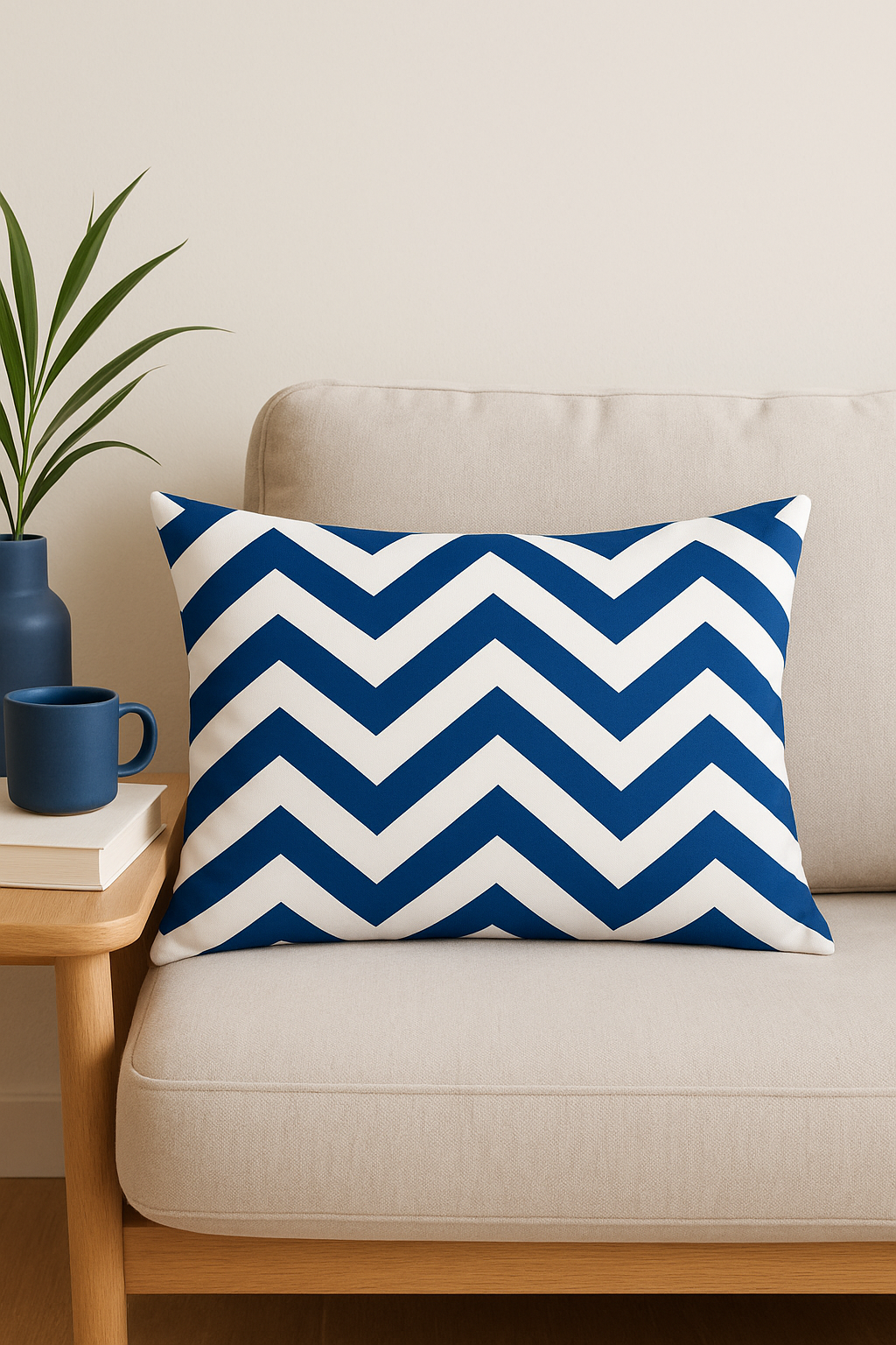housse de coussin rectangle polyester animaux marins bleus 30 x 50 cm - vue 3 sur 2