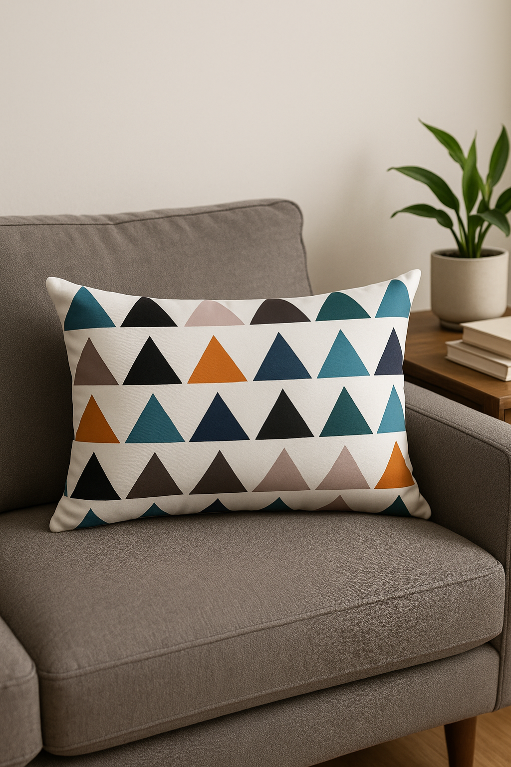 housse de coussin rectangulaire géométrique nordique colorée 30x50 cm - vue 3 sur 2