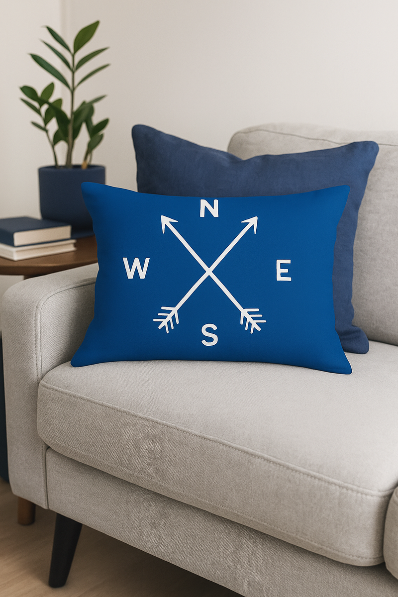 housse de coussin rectangulaire motif animaux marins bleus 30 x 50 cm