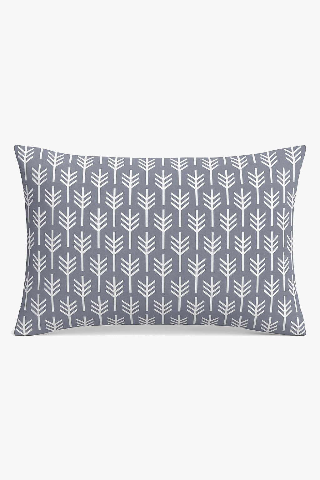 housse de coussin rectangulaire motif géométrique gris patchwork décoratif