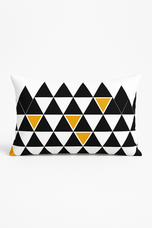 housse de coussin rectangulaire motif géométrique nordique coloré 30x50 cm