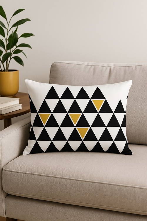 housse de coussin rectangulaire motif géométrique nordique coloré 30x50 cm