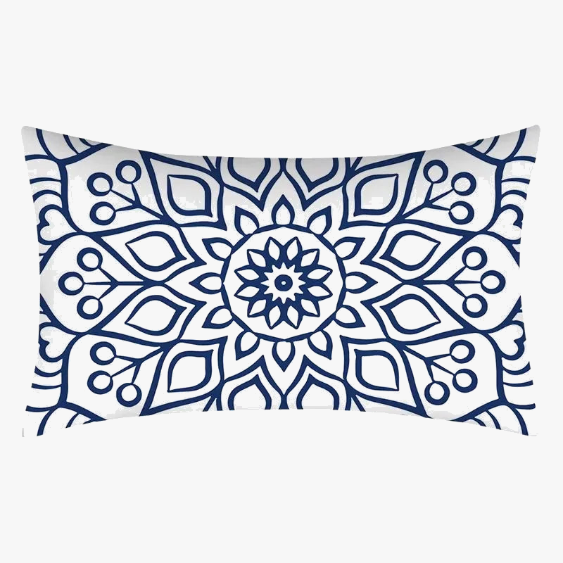housse de coussin rectangulaire motif mandala géométrique 30 x 50 cm