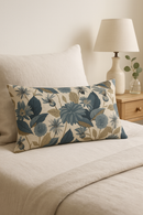housse de coussin rectangulaire motifs feuilles de tournesol décoratif