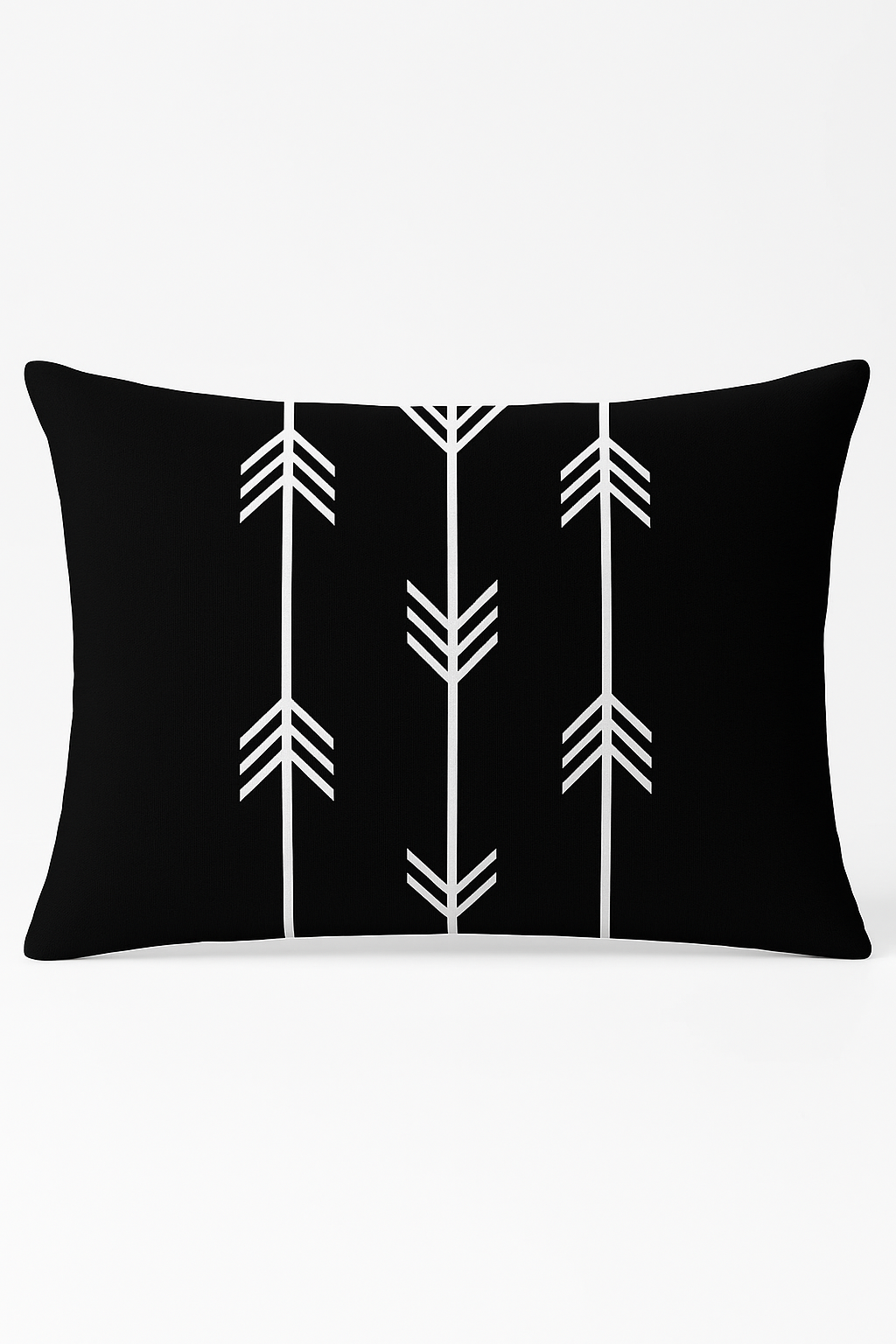 housse de coussin rectangulaire noir et blanc marbré 30 x 50 cm